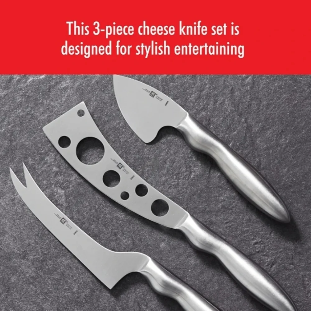 ZWILLING Collection 3-pc Cheese Knife Set for Charcuterie Board, Gift Set, Stain